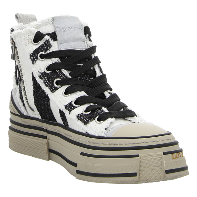 Rebecca White - V02L-5B NAVY WHITE + GLITTER BLACK - V02L-5B NAVY WHITE + GLITTER BLACK - navy white + glitterblack - Sneaker
