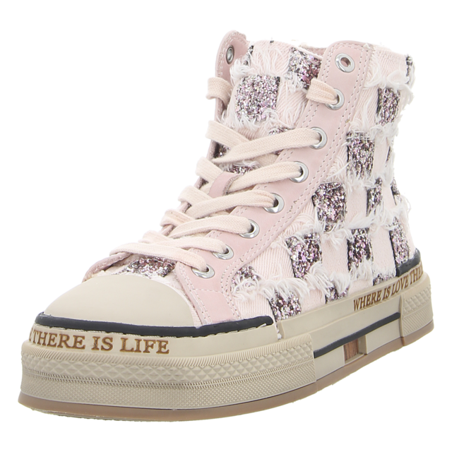 Rebecca White - X51-7 SQUARE FEBRIC NUDE - X51-7 SQUARE FEBRIC NUDE - square febric rose - Sneaker