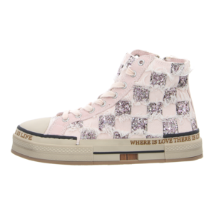 Sneaker - Rebecca White - square febric rose