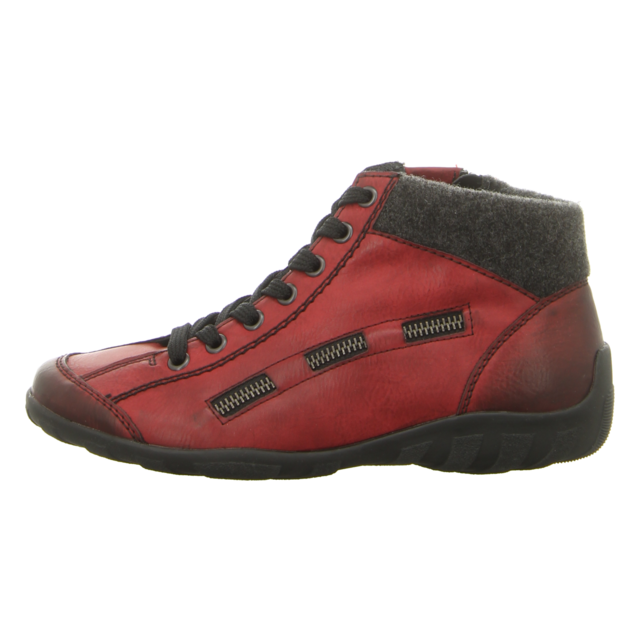 Rieker - L6543-35 - L6543-35 - rot kombi - Stiefeletten