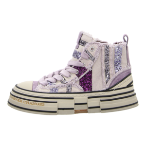 Sneaker - Rebecca White - glitter lavanta