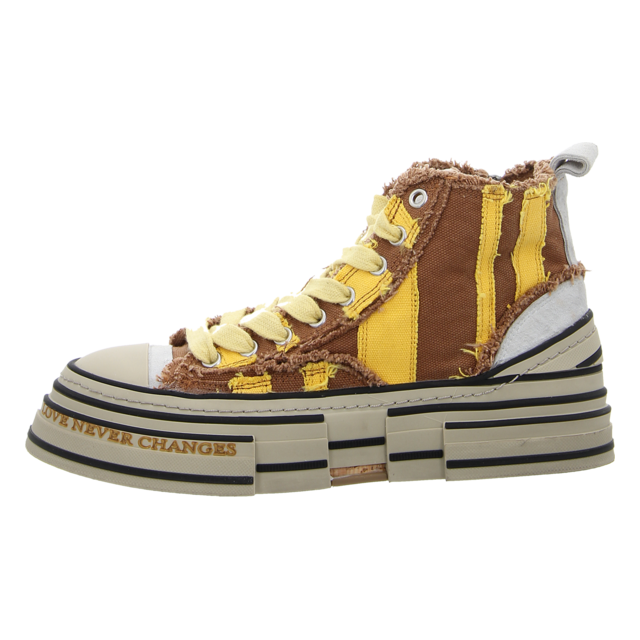 Rebecca White - V02L-3A TABACCO + YELLOW STRIP - V02L-3A TABACCO + YELLOW STRIP - tabacco + yellow strip - Sneaker
