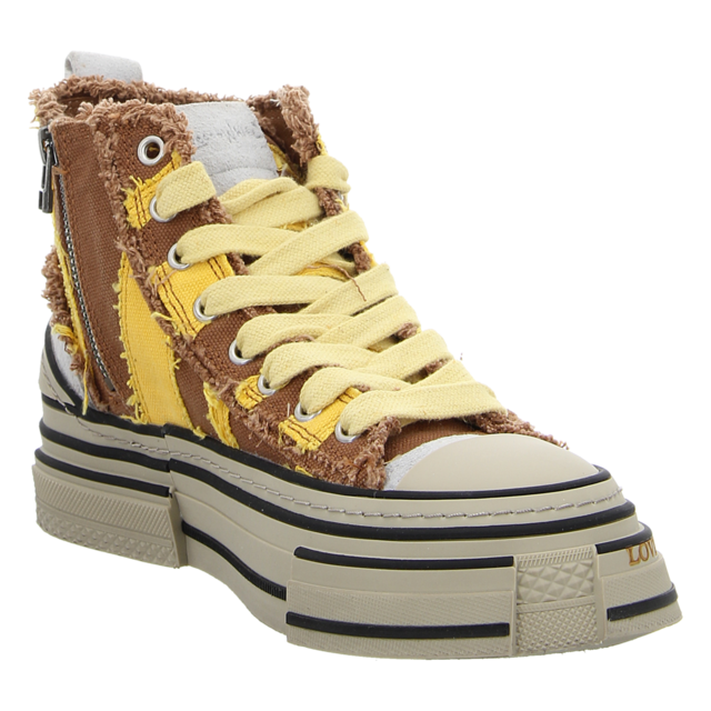 Rebecca White - V02L-3A TABACCO + YELLOW STRIP - V02L-3A TABACCO + YELLOW STRIP - tabacco + yellow strip - Sneaker