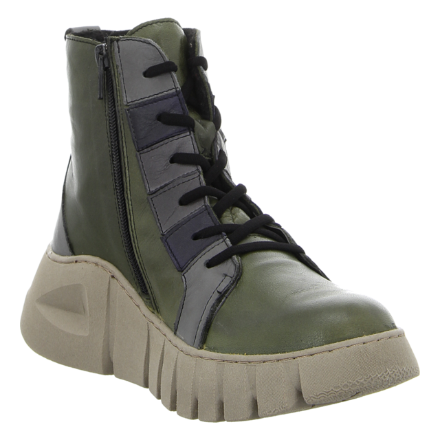 Gemini - 033317-02/722 - Anilina - khaki/grau - Stiefeletten