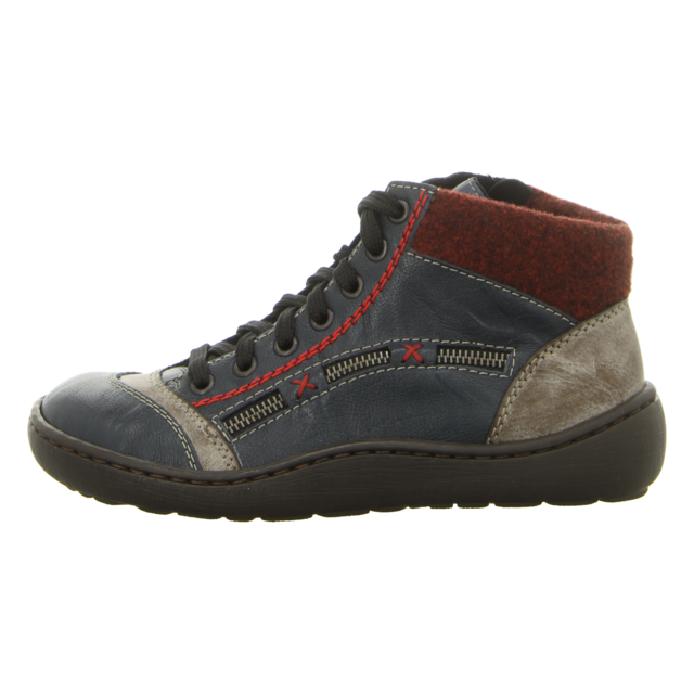 Rieker Damen Stiefelette in blau | Schuhfachmann Rieker Damen Stiefelette in blau | Schuhfachmann