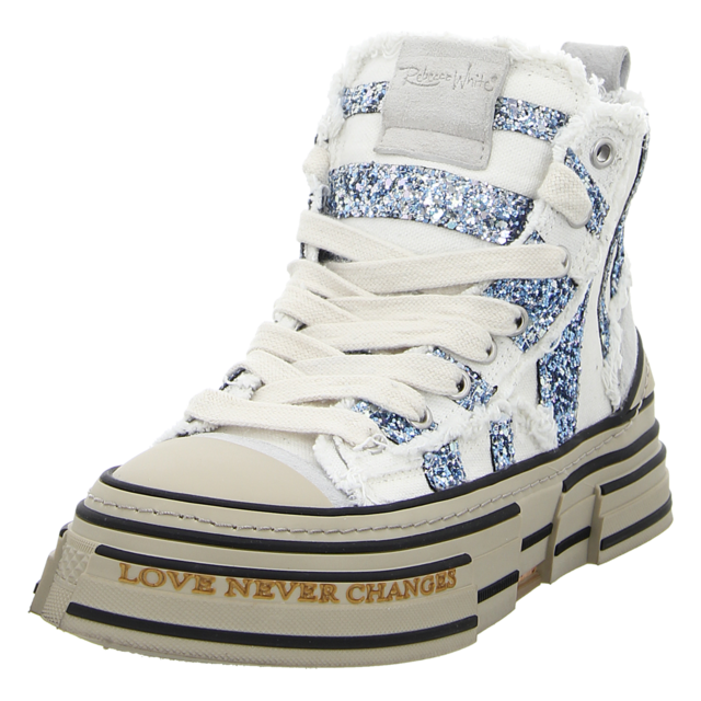 Rebecca White - V02L-5B NAVY-WHITE+BLUE GLITTER - V02L-5B NAVY-WHITE+BLUE GLITTER - navy-white + blue-glitter - Sneaker