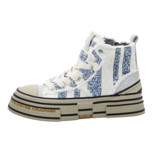 Sneaker - Rebecca White - navy-white + blue-glitter