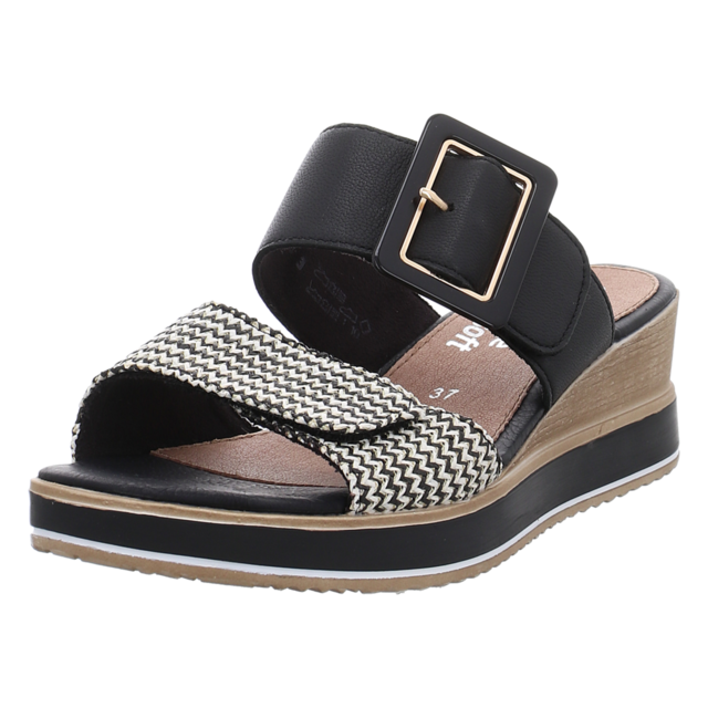 Remonte - D6463-03 - D6463-03 - schwarz-crema/schwarz - Pantoletten