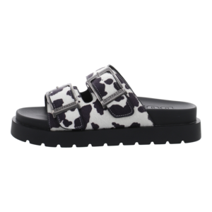 Pantoletten - Buffalo - Raya Ari - black/white cow