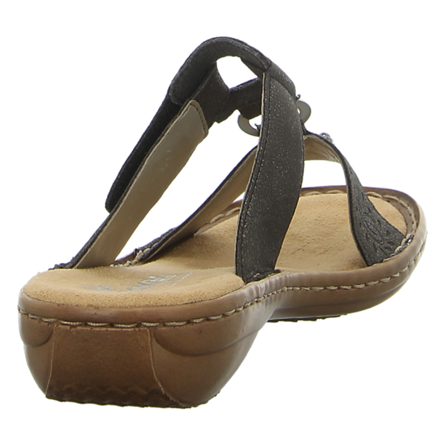 Rieker - 608K1-45 - 608K1-45 - grau - Pantoletten