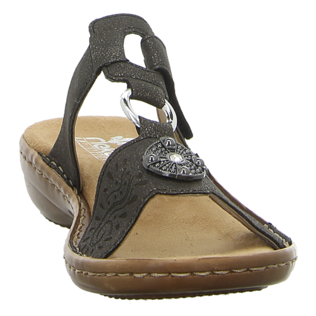 Rieker - 608K1-45 - 608K1-45 - grau - Pantoletten