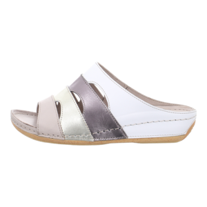 Pantoletten - Gemini - grau/silber