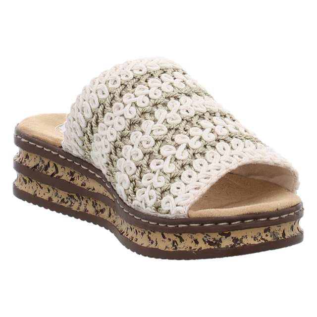 Rieker - 629X8-60 - 629X8-60 - beige - Pantoletten