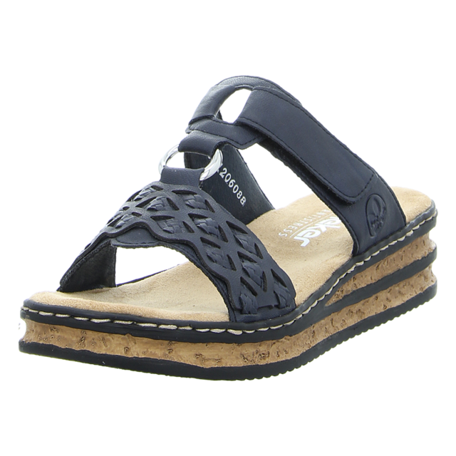 Rieker - 629K9-14 - 629K9-14 - blau - Pantoletten
