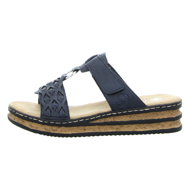 Rieker - 629K9-14 - 629K9-14 - blau - Pantoletten