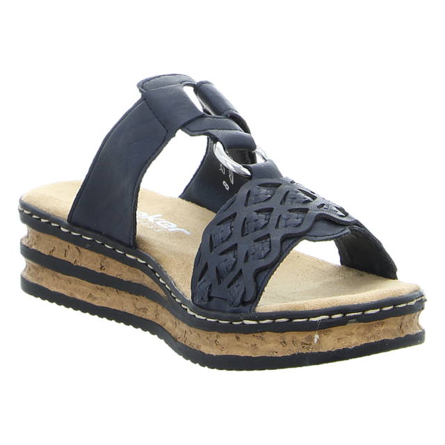 Rieker - 629K9-14 - 629K9-14 - blau - Pantoletten