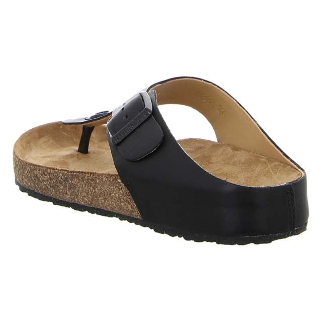 Haflinger - 819087 0 1764 - Bio Memphis - schwarz - Zehentrenner