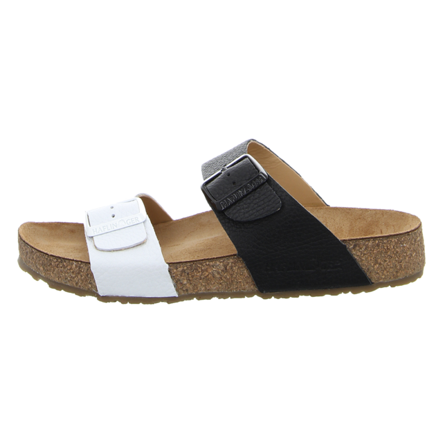 Haflinger - 819016 0 920 - Bio Andrea - schwarz/weiss - Pantoletten