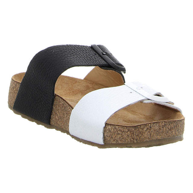 Haflinger - 819016 0 920 - Bio Andrea - schwarz/weiss - Pantoletten