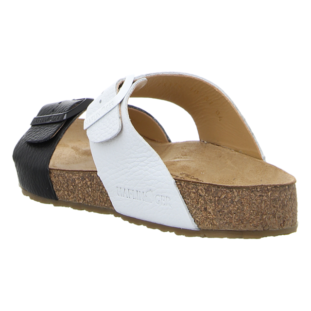 Haflinger - 819016 0 2335 - Bio Andrea - weiss/schwarz - Pantoletten