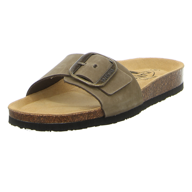 Plakton - 181018 KAKI NOBUCK - Bis 3 - kaki - Pantoletten