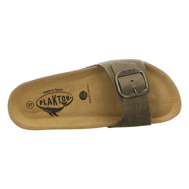 Plakton - 181018 KAKI NOBUCK - Bis 3 - kaki - Pantoletten