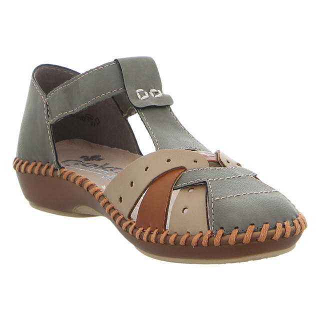 Rieker - M1655-54 - M1655-54 - grn kombi - Sandalen