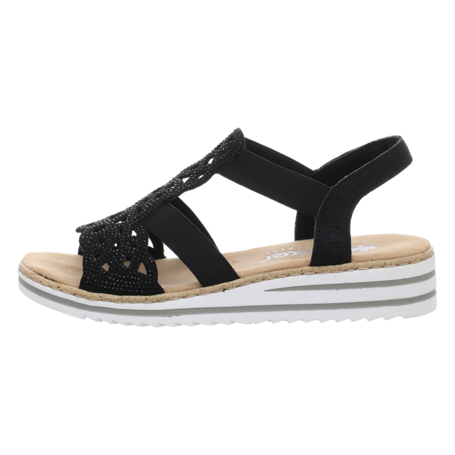 Rieker - V0646-00 - V0646-00 - schwarz - Sandaletten