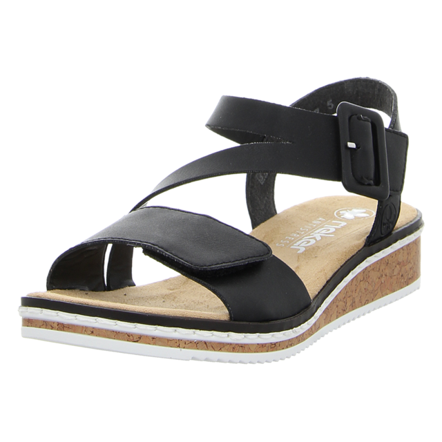 Rieker - V3660-02 - V3660-02 - schwarz - Sandaletten