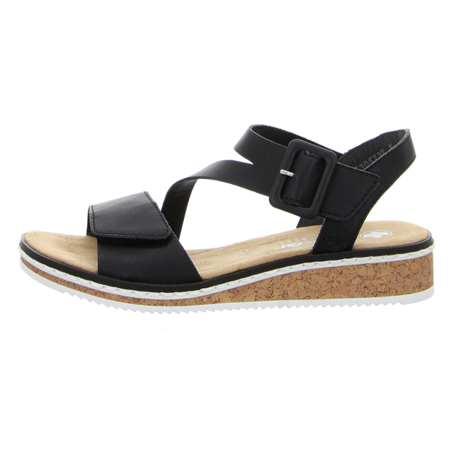 Rieker - V3660-02 - V3660-02 - schwarz - Sandaletten