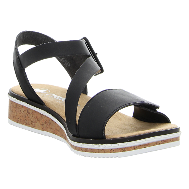 Rieker - V3660-02 - V3660-02 - schwarz - Sandaletten