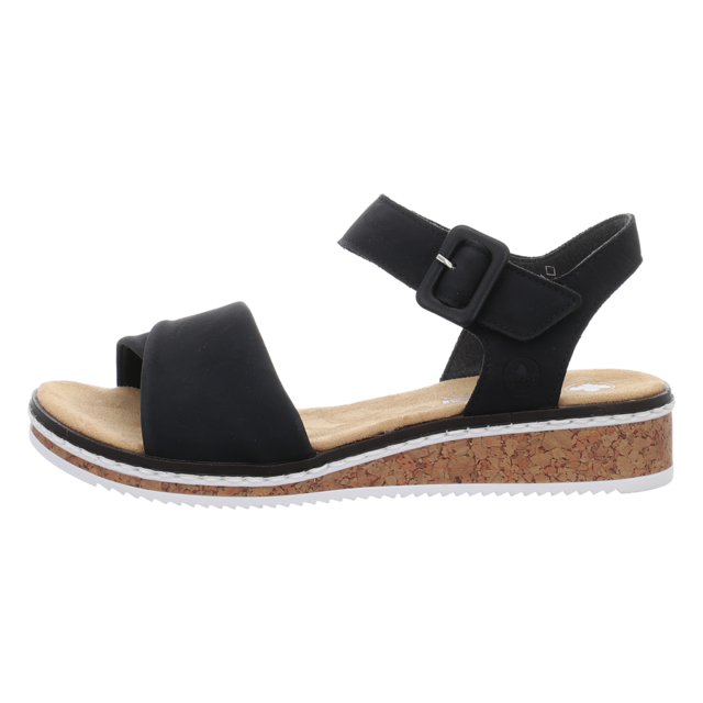 Rieker - V3691-00 - V3691-00 - schwarz - Sandaletten