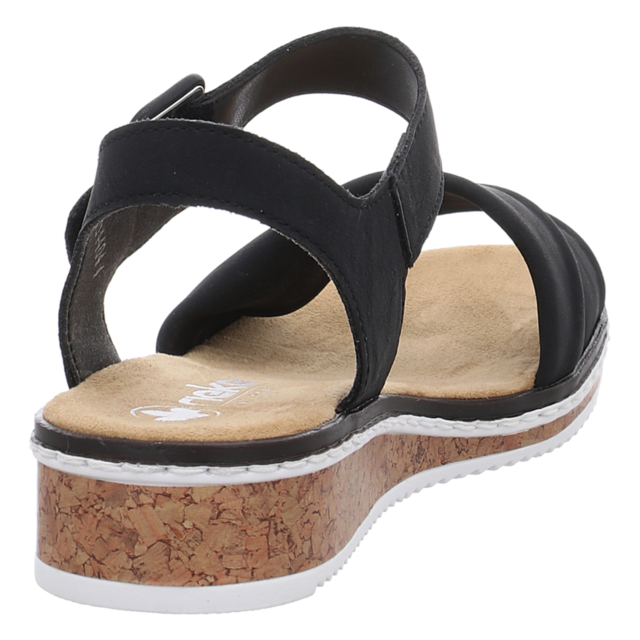 Rieker - V3691-00 - V3691-00 - schwarz - Sandaletten