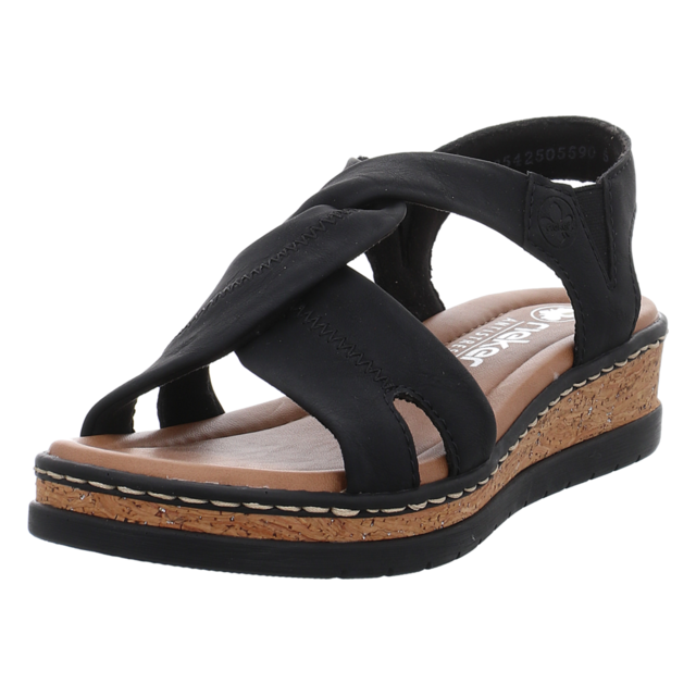 Rieker - V4161-00 - V4161-00 - schwarz - Sandaletten