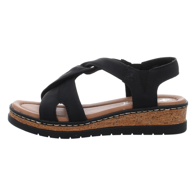 Rieker - V4161-00 - V4161-00 - schwarz - Sandaletten