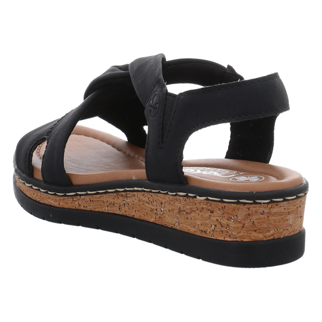Rieker - V4161-00 - V4161-00 - schwarz - Sandaletten