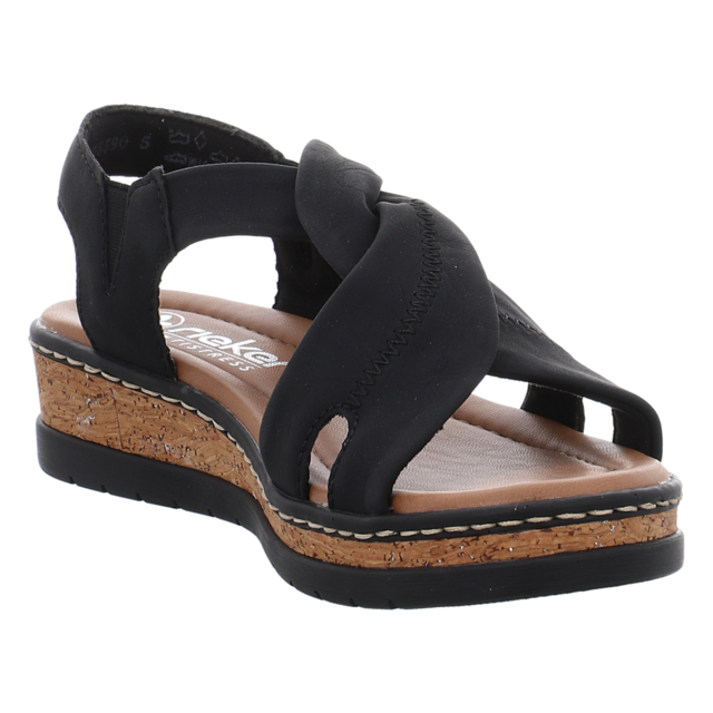 Rieker - V4161-00 - V4161-00 - schwarz - Sandaletten