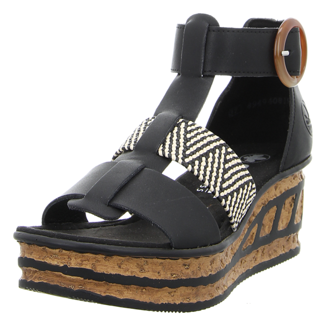 Rieker - 68182-00 - 68182-00 - schwarz - Sandaletten