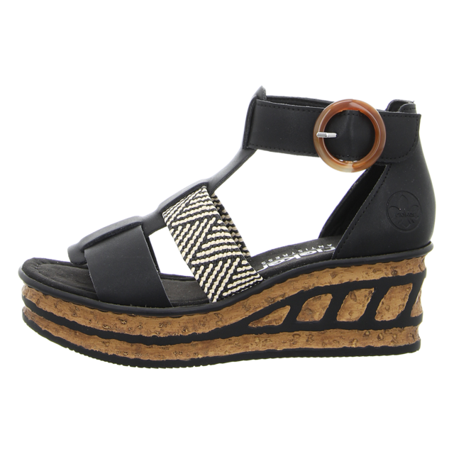 Rieker - 68182-00 - 68182-00 - schwarz - Sandaletten