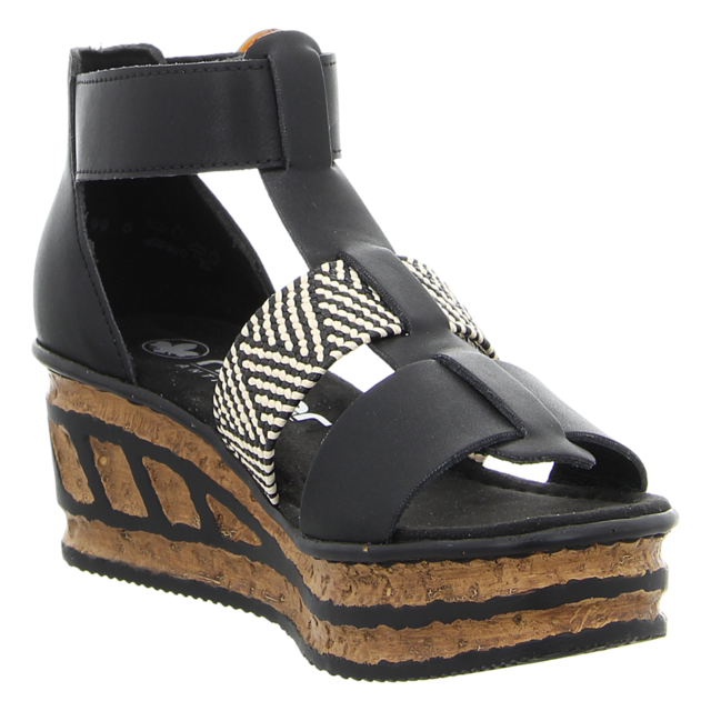 Rieker - 68182-00 - 68182-00 - schwarz - Sandaletten