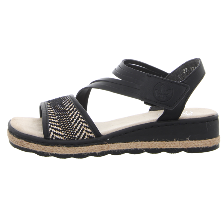 Sandalen - Rieker - schwarz kombi