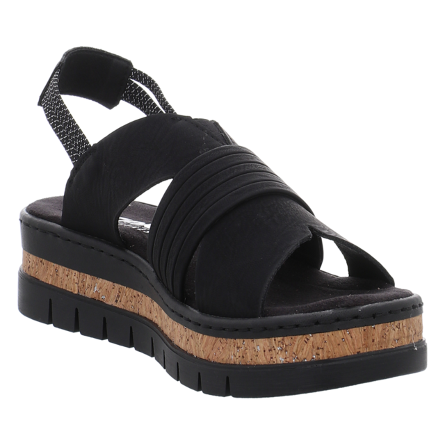 Rieker - V4959-00 - V4959-00 - schwarz - Sandaletten