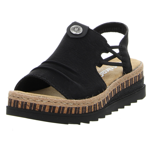 Rieker - V7972-00 - V7972-00 - schwarz - Sandaletten