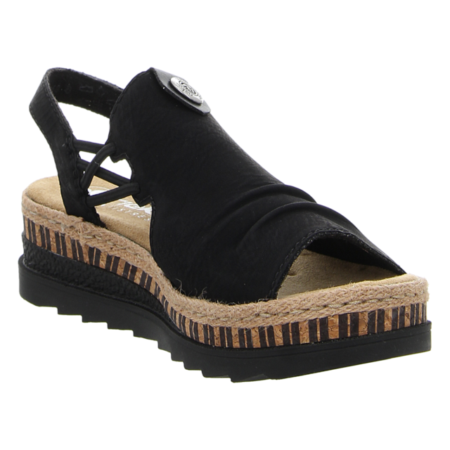 Rieker - V7972-00 - V7972-00 - schwarz - Sandaletten
