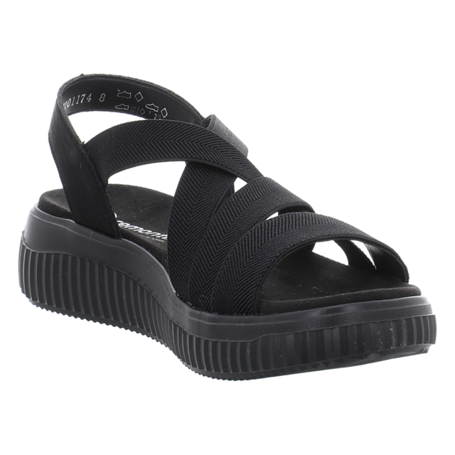 Remonte - D3L52-00 - D3L52-00 - schwarz/schwarz/schwarz - Sandaletten