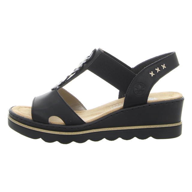 Rieker - 67498-00 - 67498-00 - schwarz - Sandaletten