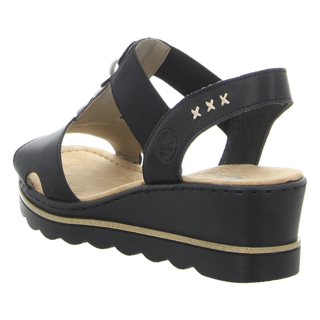 Rieker - 67498-00 - 67498-00 - schwarz - Sandaletten