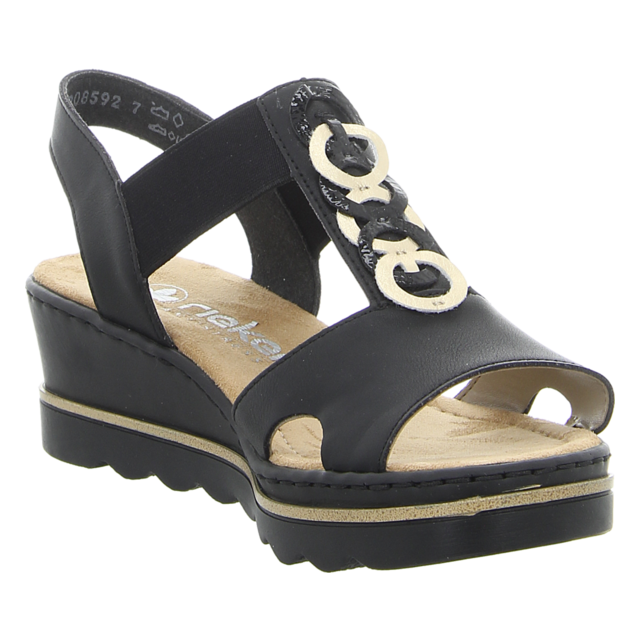 Rieker - 67498-00 - 67498-00 - schwarz - Sandaletten
