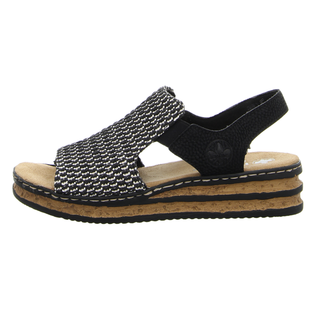 Rieker - 62971-00 - 62971-00 - schwarz kombi - Sandaletten