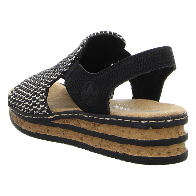 Rieker - 62971-00 - 62971-00 - schwarz kombi - Sandaletten